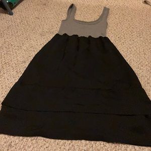 Grey and black dress